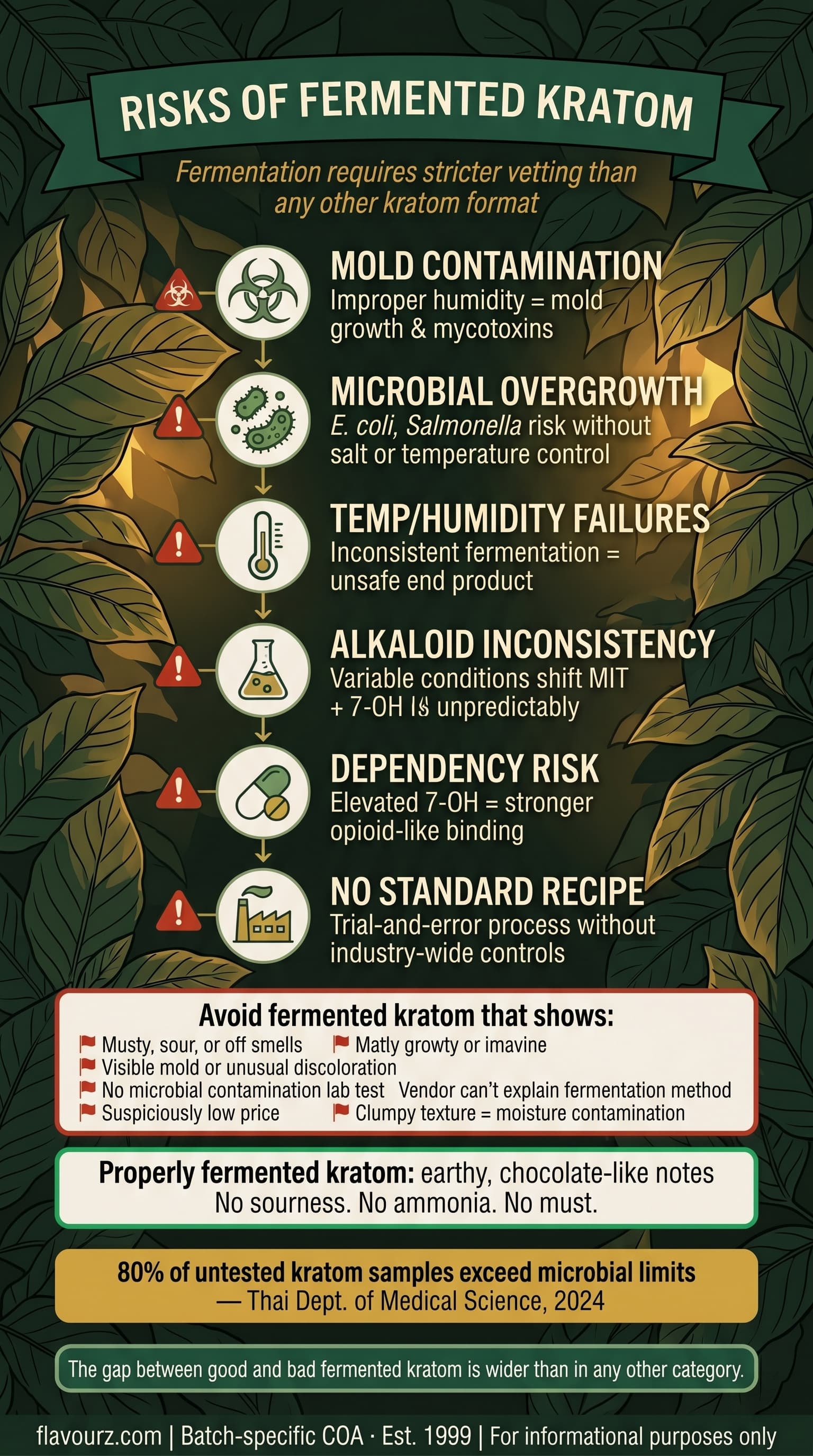 infographic for What Are the Risks of Fermented Kratom